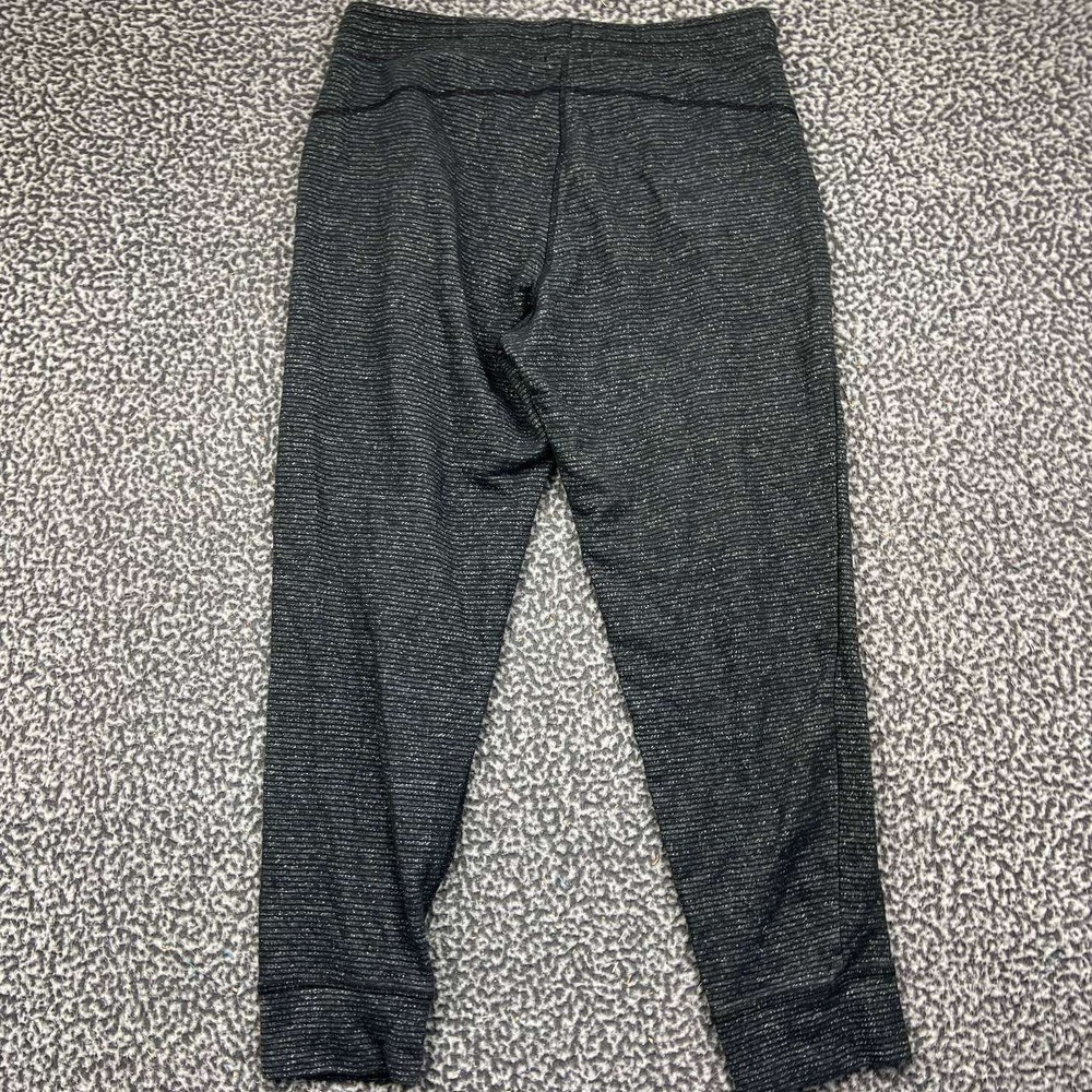 Champion Jogger Sweatpants Women Large Black Gray Striped Drawstring L - Picture 2 of 9